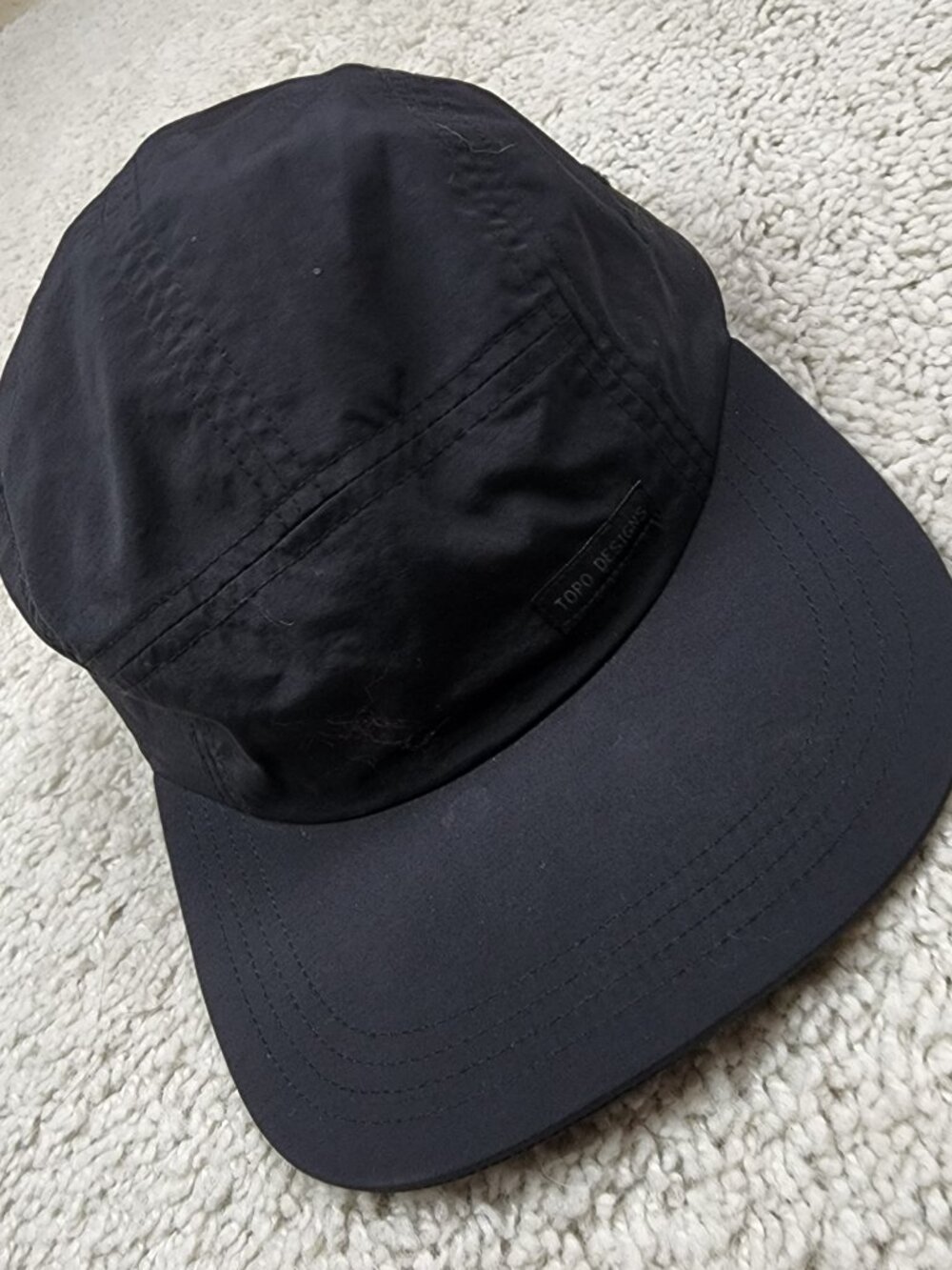 Topo Designs Hat Black Nylon Strapback Camper Skateboard Style Buckle Snap USA